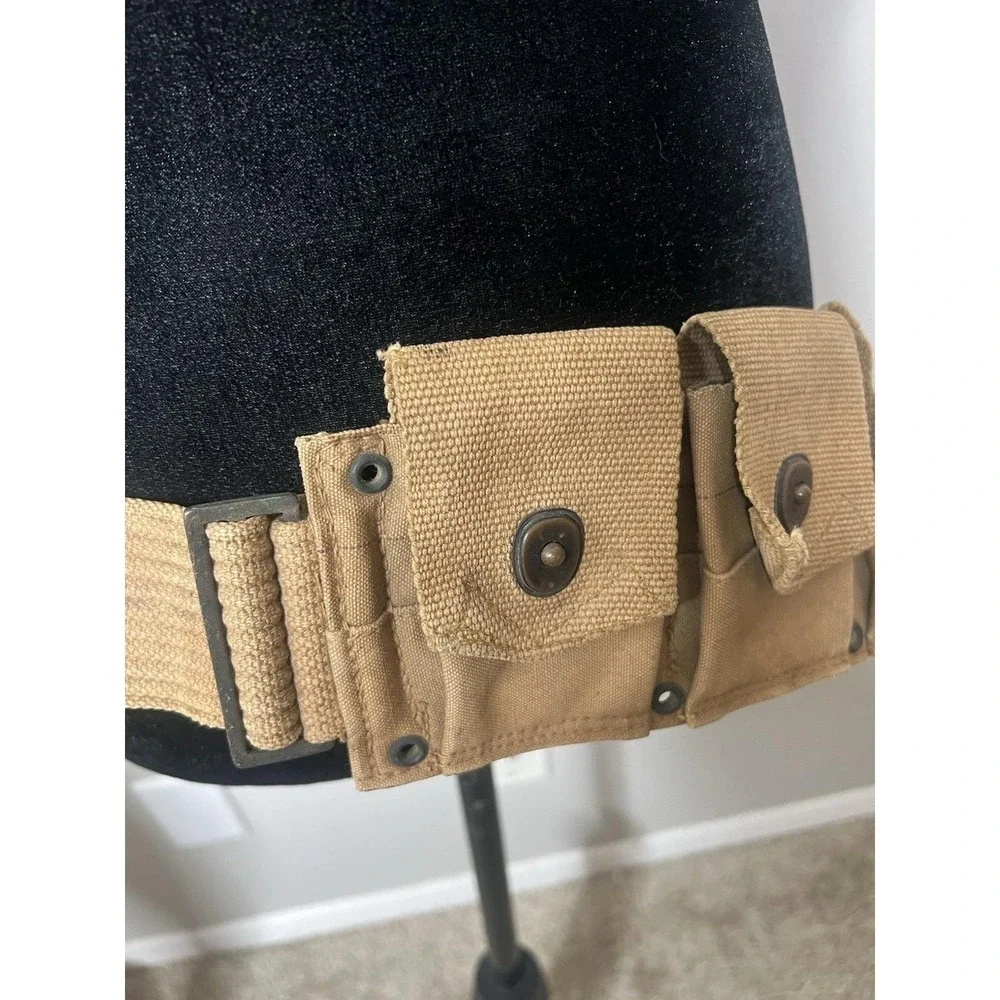 WW1 M1910 US Army 10 Pocket Cartridge Belt - AUG 1918 L.C.C. & Co.